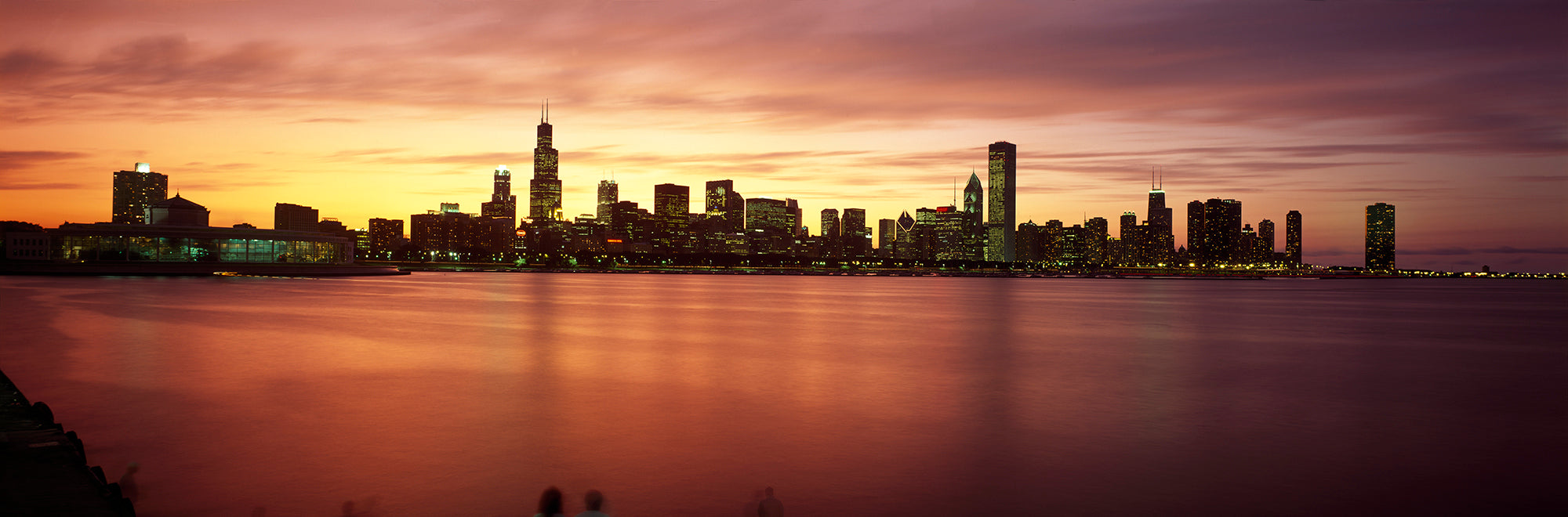 Buildings At The Waterfront, Lake Michigan, Chicago, Cook County, Illinois, USA Wall Mural